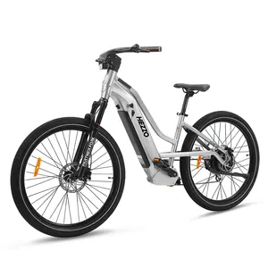 HEZZO US UK EU Free Shipping Bafang M600 central moto 500W 48V E MTB Powerful electric Bicycle Full Suspension 17.5Ah Electric