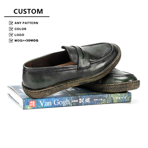 Mocasines Retro de Piel Genuina de Primera Capa para Hombre, Antideslizantes, Ligeros y Cómodos para Conducir - Product Image 3