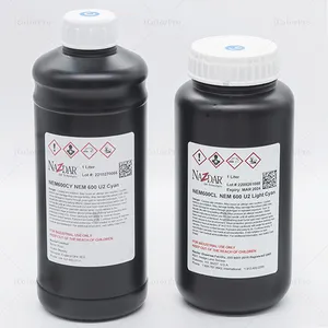 Tinta UV blanda y dura para impresora Epson i3200 UV, cabezal de impresión original cian NAZDAR NEM600 U2 para impresora G4 G5 G6, Ricoh Gen5