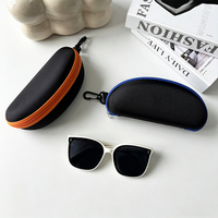 Étui rigide portable pour lunettes avec fermeture éclair, en EVA, personnalisable avec logo, pour lunettes de soleil et lunettes de vue, emballage personnalisé avec logo