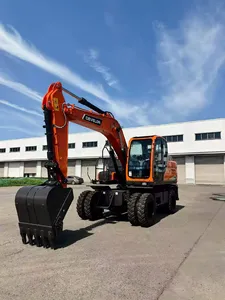 Excavadora de Ruedas Develon DX150WE de 15 Toneladas, Usada, para Movimiento de Tierras en Construcción - Product Image 4