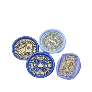 Têtes de sceau en laiton gravées Suidis Wax Seal Copper Head Lucky Bet Series pour le poker, la création artisanale et les projets DIY - Product Image 3