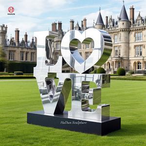 Por encargo al aire libre diseño Metal arte palabra estatua Acero inoxidable amor carta escultura - Product Image 2