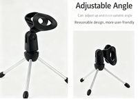 Support de microphone en alliage de zinc portable support de trépied supports et supports de table de bureau réglables