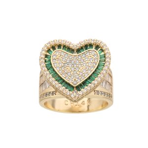 Nuevo <span class=keywords><strong>Anillo</strong></span> <span class=keywords><strong>de</strong></span> Corazón Eterno Verde con Circonitas, Chapado en <span class=keywords><strong>Oro</strong></span> <span class=keywords><strong>de</strong></span> 14k, Joyería Hip Hop, <span class=keywords><strong>Precio</strong></span> al por Mayor, Regalo para el Día <span class=keywords><strong>de</strong></span> San Valentín - Product Image 5