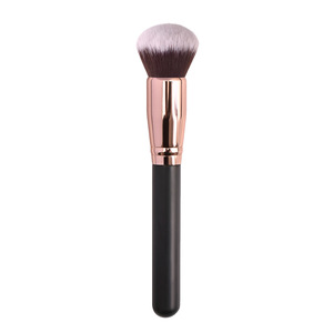 Soft Dense <b>Foundation</b> Brush Rounded Synthetic Bristles Rose Gold Ferrule Seamless Base Blending Tool - Product Image 1