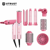 Styler capillaire multifonction 7-en-1 1600W 3 vitesses haute vitesse BLDC 110000RPM, boucleur à air auto-enroulant, sèche-cheveux ionique, pliable, professionnel pour salon