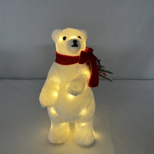 Navidad Xmas da tavolo per interni giocattoli di natale ornamenti led illuminati orsi polari decorazioni di luci di natale con batteria - Product Image 4