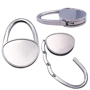 Portable Foldable Bag Metal Hook Purse Hanger Holder for Table Wallet Hook Under Counter Handbag Hook