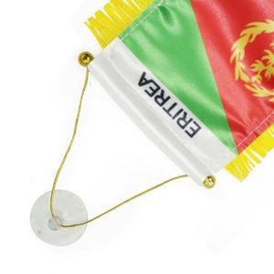 Custom ERITREA Satin Pennant Flag Car Mini Flag <b>Banner</b> with Yellow Tassels - Product Image 3