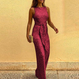 Mono de pantalón corto de manga corta con brillo, talla grande, para mujer, de moda, para primavera - Product Image 6