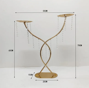 Gold Metal <strong>Flower</strong> Stand Wedding Decoration Table Centerpieces Gold Candle Holder Wedding Centerpiece <strong>Vases</strong> for Party Decor - Product Image 3