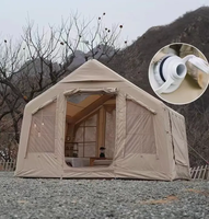 8.0 Tente de Camping de Luxe Verte en PVC, Gonflable à Air, Quatre Saisons, Étanche pour Extérieur, Meilleure Vente