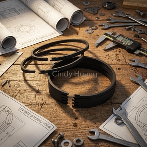 Anillos de Acero Fundido de Aleación para Plantas Metalúrgicas, Anillos de Expansión Tipo R Sellados con Hierro Dúctil para Pistones - Product Image 2