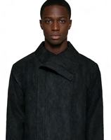 Blousons universitaires tendance pour hommes avec logo personnalisé, coupe ample, coupe-vent, respirants, à capuche, col montant, motif lettres sur le devant