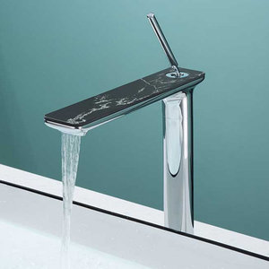 Grifo de lavabo monomando de cobre para baño, grifería de lavabo elevada para grifo de agua fría y caliente, ideal para hoteles y hogares. - Product Image 3