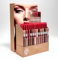 Expositor de Cartón para Brillo Labial de Alta Calidad, Personalizable con Tamaño de Orificios, OEM/ODM