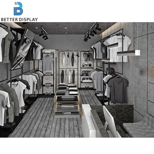 Exhibidores de Ropa para Hombre, Estante de Exhibición de Hierro para Tienda, Estante de Decoración, Perchero de Piso, Estantes Metálicos de Exhibición - Product Image 5