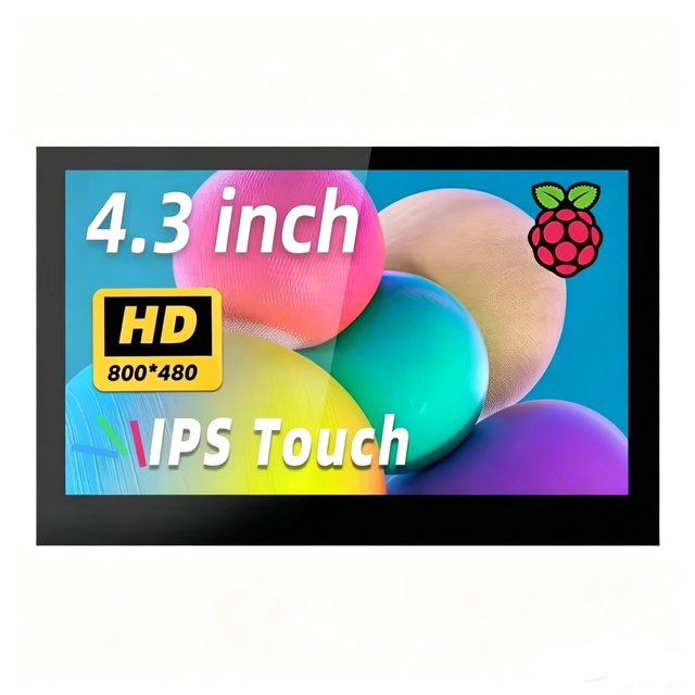 WVGA 4.3 Inch IPS Touchscreen TFT LCD Display 800x480 RGB Interface ST7262 750 Nits High Brightness for 3D Printer & Smart Home