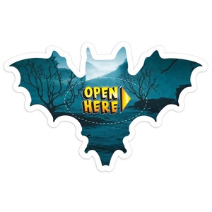 Billets de jeu à gratter « Chauves-souris effrayantes » : Gagnez gros ! Conception personnalisée, papier gris, tailles sur mesure, impression numérique pour Halloween aux États-Unis - Product Image 4