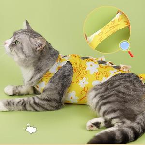 Bata de Recuperación Postoperatoria para Gatos, Transpirable, de Mezcla de Algodón y Poliéster, Lavable, para Diseño de Moda - Product Image 3
