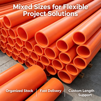 Conduit de câble électrique MPP orange anti-corrosion, écologique, surface intérieure lisse, 110 mm, 4/6/8/10 mm, pour conditions de sol difficiles