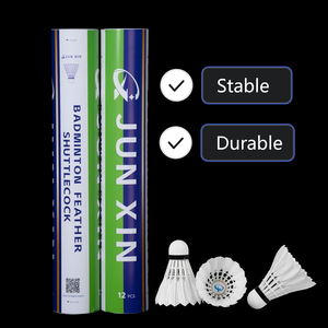 Volants de <span class=keywords><strong>badminton</strong></span> JunXin A022 haut de gamme, plumes de canard toutes performances, volants stables pour entraînement et tournois - Product Image 1