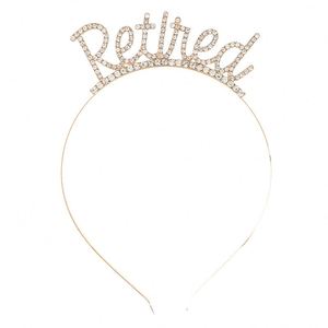 Officially Durable Zinc Alloy Rose Gold <b>Tiara</b> <b>Crown</b> Headband for Women Retired Gifts Party - Product Image 1