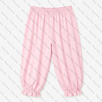Pantalon de jogging multicolore pour petites filles, bas décontracté à volants pour enfants, pantalon bulle uni pour bébés filles