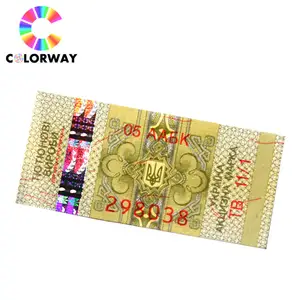 Custom watermark OVI ink scratch off hot stamping hologram anti-counterfeiting security lottery coupon/ ticket/ voucher printing