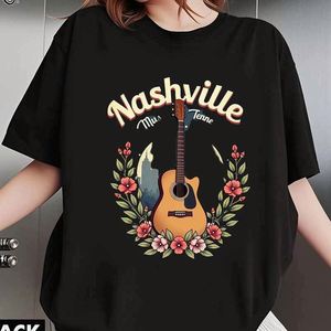 2025 New America European Nashville Elements Short Sleeve T-<b>Shirt</b> Woven Fabric Custom Digital Printing <b>Shirts</b> with Pattern - Product Image 2