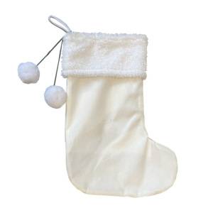 Sublimazione in bianco decorazione <span class=keywords><strong>di</strong></span> <span class=keywords><strong>natale</strong></span> calzini camino appesa ornamento <span class=keywords><strong>albero</strong></span> <span class=keywords><strong>di</strong></span> <span class=keywords><strong>Natale</strong></span> decorazione per Custom Santa regalo sacchetto <span class=keywords><strong>di</strong></span> caramelle - Product Image 1