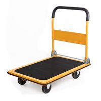 Chariot à roulettes portable OEM, capacité de 250 kg, quatre roues, chariot plat, chariot robuste en acier, outil de transport