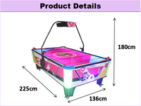 Table de hockey sur air de luxe à monnayeur pour salle d'arcade, machine de divertissement pour 2 joueurs, 220 V