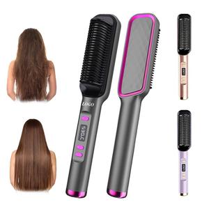0728 2026 เครื่องหนีบผมอเนกประสงค์สำหรับผมตรงและผมหยิก พร้อมปลายซิลิโคนป้องกันความร้อน หวีหนีบผมตรง เครื่องหนีบผมเรียบ - Product Image 3
