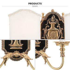 <span class=keywords><strong>Aplique</strong></span> Retro de latón negro montado en la <span class=keywords><strong>pared</strong></span> lámpara de decoración del hogar - Product Image 6