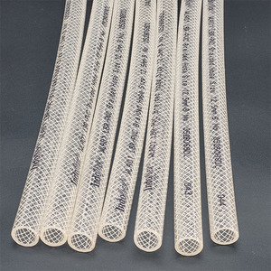 Manguera Trenzada de PVC Flexible Transparente de 12.5mm X 16mm, Tubo Reforzado de 12.5mm, 100m de Longitud, 5 Bares de Presión, Aplicaciones de Agua y Aire - Product Image 1