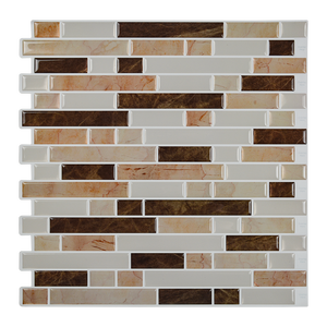 Mosaico Autoadhesivo de PU Impermeable en <span class=keywords><strong>Color</strong></span> Amarillo y Marrón para Decoración del Hogar, Fácil de Instalar - Product Image 1