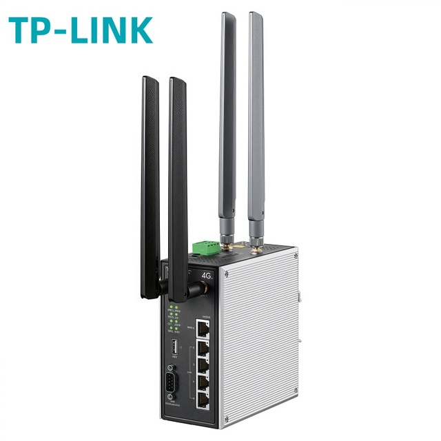 TP-LINK TL-TR906 Compact Industrial 4G Router 5 Gigabit Ethernet Ports 2 Nano SIM Card Slots Durable Steel Body for -40℃~75℃