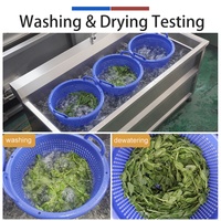 Kosteneffectieve commerciële theeblad-, fruit-, groente-, noten- en maïsreinigings- en centrifugeermachine van SUS 304 met ultrasone reiniging