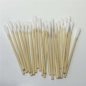 Cotons-tiges 8 cm à tête unique en coton absorbant pour le nettoyage de la peau, usage général - Product Image 1