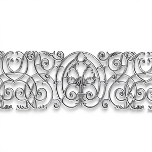 Wholesale EBM-2575 Modern Heavy Duty Cast Iron Balcony Stair Railing Rust Water Resistant <b>Frameless</b> Solutions for Boutique Ho... - Product Image 3