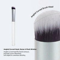 Ensemble de pinceaux correcteurs et de pinceaux masques à marque privée, manche transparent, poils synthétiques, pinceaux de maquillage cosmétique pour application faciale