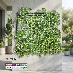 Artificial White Mini Grass Floral <b>Panel</b> - Product Image 4