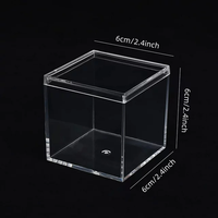 Boîte de rangement rectangulaire en acrylique transparente, sur mesure, forme cube carrée, présentoir transparent, boîte de présentation en acrylique avec couvercle