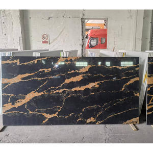 GOLTOP Stone ODM/OEM 5127 Nero Portoro, Losa de Cuarzo Artificial de Alta Calidad para Encimeras de Cocina Modernas, Mesas y Tocadores - Product Image 2