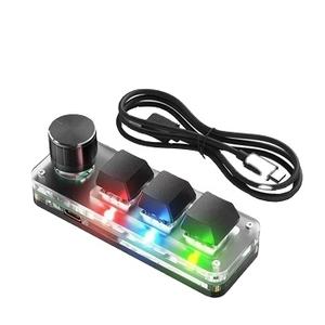 Programmering Macro Toetsenbord 3 Toetsen 1 Knop Mechanisch Toetsenbord Rgb Backlit, Hot-Swappable, Voor Gaming & Typen - Product Image 1