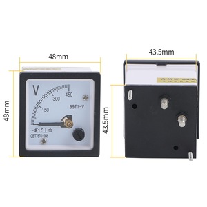 Voltmètre AC 99T1-V, compteur de panneau 48 mm, 450 V, classe 1.5, précision monophasée - Product Image 1