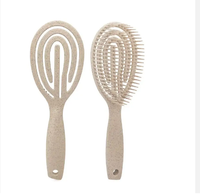 Brosse à cheveux transparente biologique multifonctionnelle pour massage du cuir chevelu, peigne à air, fer à friser et lisseur pour femmes, usage domestique et bain