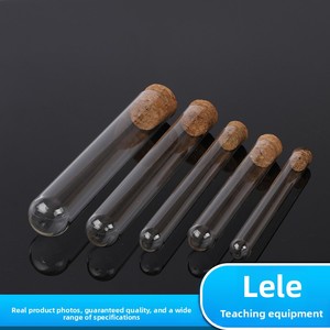 Vetro per Tubi a Fondo Tondo nelle Misure 1275 15150 18180 20200 25200 con Tappi in Legno e Sughero come Accessori - Product Image 2